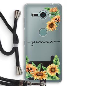 CaseCompany Zonnebloemen: Sony Xperia XZ2 Compact Transparant Hoesje met koord