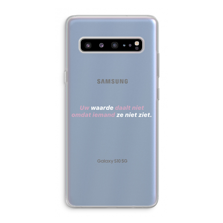 CaseCompany uw waarde daalt niet: Samsung Galaxy S10 5G Transparant Hoesje
