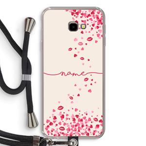 CaseCompany Hartjes en kusjes: Samsung Galaxy J4 Plus Transparant Hoesje met koord
