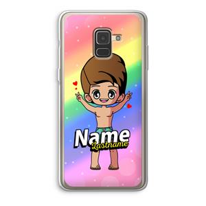 CaseCompany Chibi Maker man: Samsung Galaxy A8 (2018) Transparant Hoesje