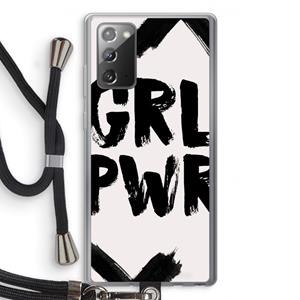 CaseCompany Girl Power #2: Samsung Galaxy Note 20 / Note 20 5G Transparant Hoesje met koord