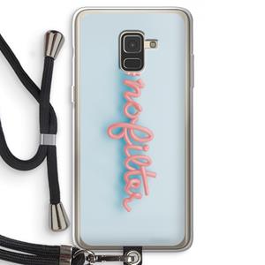 CaseCompany nofilter: Samsung Galaxy A8 (2018) Transparant Hoesje met koord
