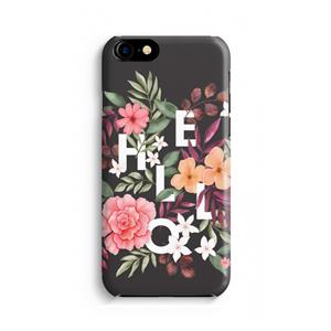 CaseCompany Hello in flowers: iPhone 8 Volledig Geprint Hoesje
