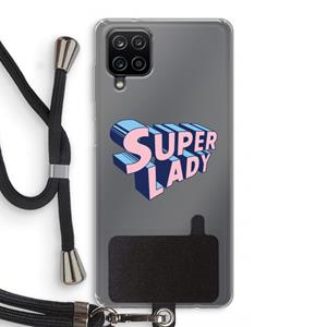 CaseCompany Superlady: Samsung Galaxy A12 Transparant Hoesje met koord