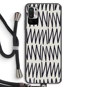 CaseCompany Marrakech Zigzag: Xiaomi Redmi Note 10 5G Transparant Hoesje met koord