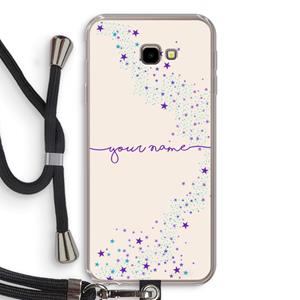 CaseCompany Sterren: Samsung Galaxy J4 Plus Transparant Hoesje met koord