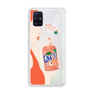 CaseCompany Peach please!: Galaxy A51 4G Transparant Hoesje