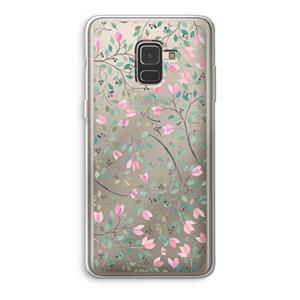 CaseCompany Sierlijke bloemen: Samsung Galaxy A8 (2018) Transparant Hoesje