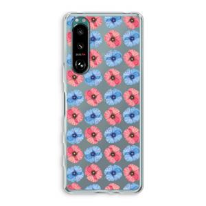 CaseCompany Klaproosjes: Sony Xperia 5 III Transparant Hoesje