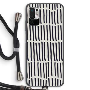 CaseCompany Moroccan stripes: Xiaomi Redmi Note 10 5G Transparant Hoesje met koord