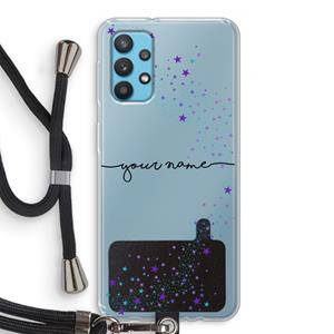 CaseCompany Sterren: Samsung Galaxy A32 4G Transparant Hoesje met koord
