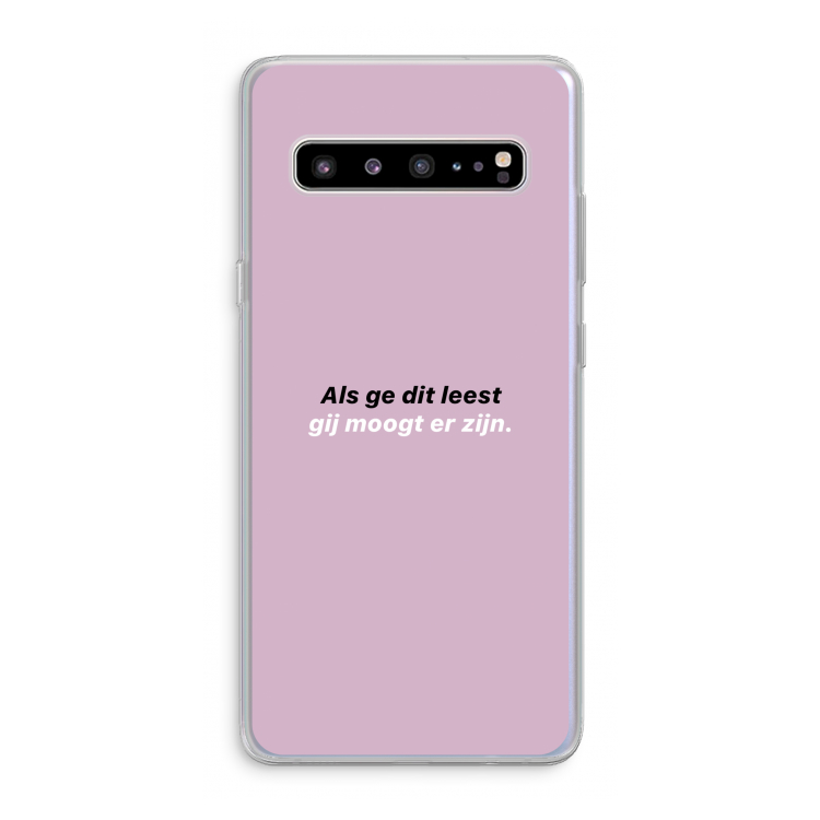 CaseCompany gij moogt er zijn: Samsung Galaxy S10 5G Transparant Hoesje