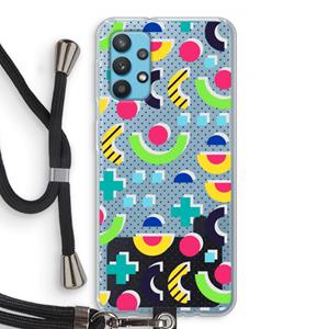 CaseCompany 8-bit N°1: Samsung Galaxy A32 4G Transparant Hoesje met koord