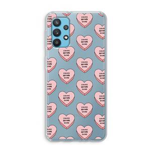 CaseCompany Chicks before dicks: Samsung Galaxy A32 4G Transparant Hoesje