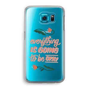CaseCompany Optimistic flower girl: Samsung Galaxy S6 Transparant Hoesje