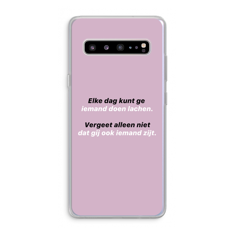 CaseCompany gij zijt ook iemand: Samsung Galaxy S10 5G Transparant Hoesje