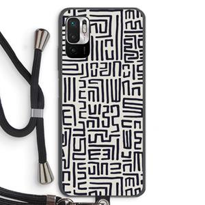CaseCompany Moroccan Print: Xiaomi Redmi Note 10 5G Transparant Hoesje met koord