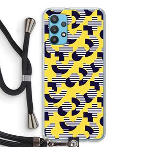 CaseCompany 8-bit N°3: Samsung Galaxy A32 4G Transparant Hoesje met koord