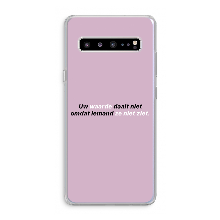CaseCompany uw waarde daalt niet: Samsung Galaxy S10 5G Transparant Hoesje