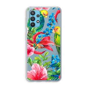 CaseCompany Papegaaien: Samsung Galaxy A32 4G Transparant Hoesje