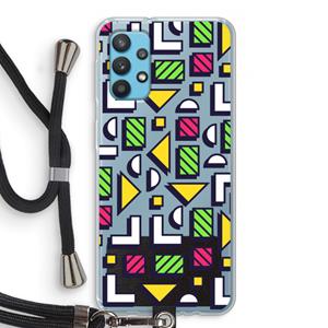 CaseCompany 8-bit N°4: Samsung Galaxy A32 4G Transparant Hoesje met koord
