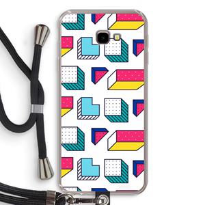 CaseCompany 8-bit N°7: Samsung Galaxy J4 Plus Transparant Hoesje met koord