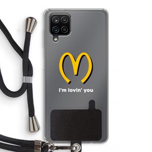 CaseCompany I'm lovin' you: Samsung Galaxy A12 Transparant Hoesje met koord