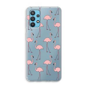 CaseCompany Anything Flamingoes: Samsung Galaxy A32 4G Transparant Hoesje