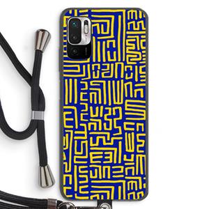 CaseCompany Majorelle Blue Print: Xiaomi Redmi Note 10 5G Transparant Hoesje met koord