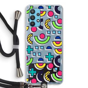 CaseCompany 8-bit N°6: Samsung Galaxy A32 4G Transparant Hoesje met koord