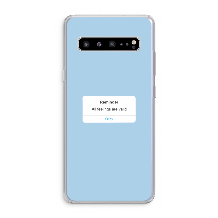 CaseCompany Reminder: Samsung Galaxy S10 5G Transparant Hoesje