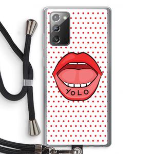 CaseCompany Yolo Denise: Samsung Galaxy Note 20 / Note 20 5G Transparant Hoesje met koord