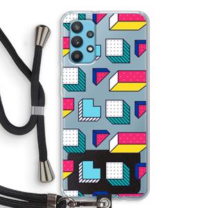 CaseCompany 8-bit N°7: Samsung Galaxy A32 4G Transparant Hoesje met koord