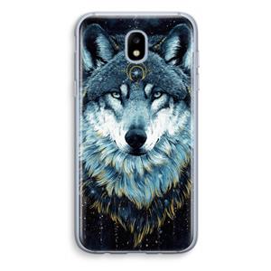 CaseCompany Darkness Wolf: Samsung Galaxy J5 (2017) Transparant Hoesje