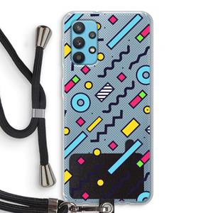 CaseCompany 8-bit N°8: Samsung Galaxy A32 4G Transparant Hoesje met koord