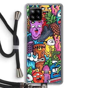 CaseCompany Vexx Mixtape: Samsung Galaxy A42 5G Transparant Hoesje met koord