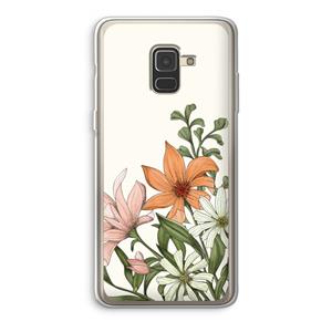 CaseCompany Floral bouquet: Samsung Galaxy A8 (2018) Transparant Hoesje