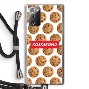 CaseCompany Koekerond: Samsung Galaxy Note 20 / Note 20 5G Transparant Hoesje met koord