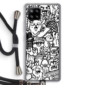 CaseCompany Vexx Mixtape #2: Samsung Galaxy A42 5G Transparant Hoesje met koord
