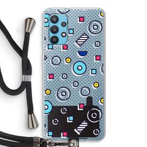 CaseCompany 8-bit N°9: Samsung Galaxy A32 4G Transparant Hoesje met koord
