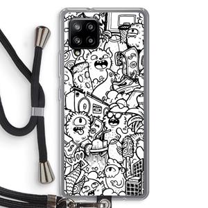 CaseCompany Vexx City #2: Samsung Galaxy A42 5G Transparant Hoesje met koord
