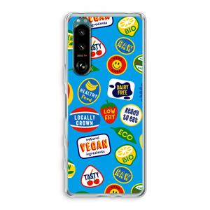 CaseCompany Fruitsticker: Sony Xperia 5 III Transparant Hoesje