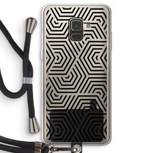 CaseCompany Magic pattern: Samsung Galaxy A8 (2018) Transparant Hoesje met koord