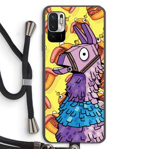 CaseCompany Loot Burger: Xiaomi Redmi Note 10 5G Transparant Hoesje met koord