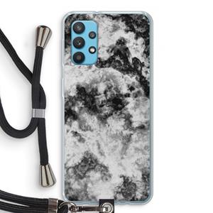 CaseCompany Onweer: Samsung Galaxy A32 4G Transparant Hoesje met koord