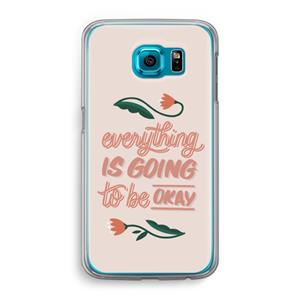 CaseCompany Optimistic flower girl: Samsung Galaxy S6 Transparant Hoesje