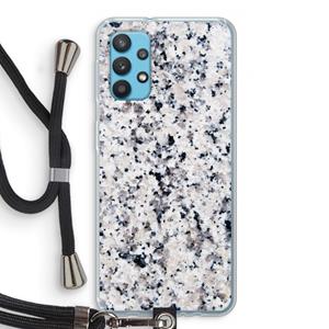 CaseCompany Gespikkelde marmer: Samsung Galaxy A32 4G Transparant Hoesje met koord