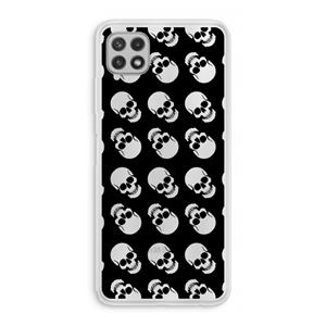 CaseCompany Musketon Skulls: Samsung Galaxy A22 4G Transparant Hoesje
