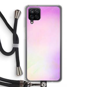 CaseCompany Flow mist pastel: Samsung Galaxy A12 Transparant Hoesje met koord
