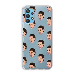 CaseCompany Ugly Cry Call: Samsung Galaxy A32 4G Transparant Hoesje